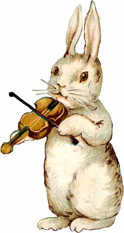 Vintage Easter Musical Bunny Scraps – free printables | Pinterest ...