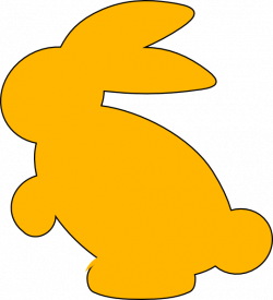 Yellow Bunny Silhouette Clip Art at Clker.com - vector clip art ...