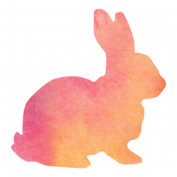 Bunny Watercolor Silhouette, Bunny, Watercolor, Silhouette PNG and ...
