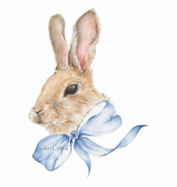 Bunny Rabbit Watercolour Png Png Download Watercolor Easter ...