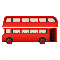 London Double-decker bus Illustration - Cartoon red double-decker ...