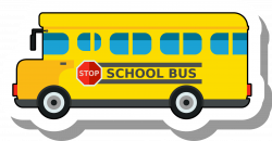 School bus Clip art - Golden bus school sticker 3457*1806 transprent ...