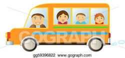 Stock Illustration - Family in bus. Clipart gg59396822 - GoGraph