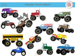 Monster Truck Clipart, Truck Clipart, Crafts, Scrabooking ...
