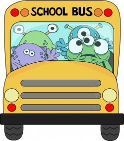 Monsters on a School Bus Clip Art - Monsters on a School Bus ...