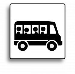 Clipart - Bus Icon for use with signs or buttons