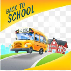 Vector School Bus Background, School Clipart, Bus Clipart ...