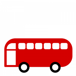 Clipart - Bus or Van, simplistic and flat, with space to write.