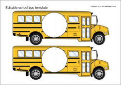 Editable school bus template (SB6097) - SparkleBox | Back to ...