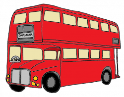Bus clipart london bus - Pencil and in color bus clipart london bus
