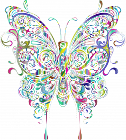 Clipart - Abstract Butterfly II Prismatic
