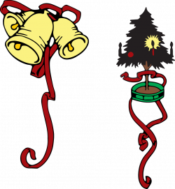Free Christmas Clipart - Bell and Tree with Ribbons | Oh So Nifty ...