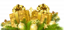 Christmas Gifts Decoration Transparent PNG Clip Art Image | Gallery ...