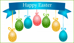Astonishing Happy Easter Banner With Hanging Transparent Png Clip ...