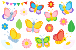 Colourful Butterfly Clipart and Vectors by La Boutique Dei Colori ...