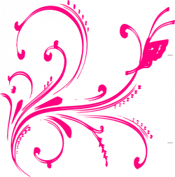 Gold Floral Design With Butterfly Clip Art at Clker.com - vector ...
