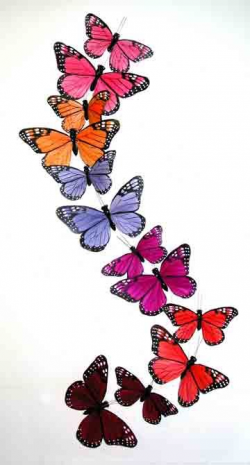 Butterfly Garland Assorted Jewel-Tone Colors (1 pc ...