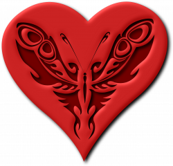 Clipart - Butterfly heart (version 2)