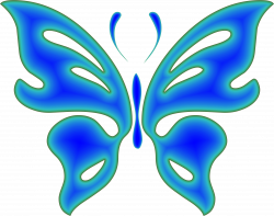 Clipart - Blue Radiative Butterfly