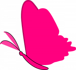 Neon Pink Butterfly Clip Art at Clker.com - vector clip art online ...