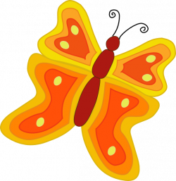 Orange Butterfly Clip Art at Clker.com - vector clip art online ...