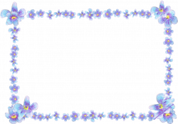 Frame Flowers Butterflies Purple | Free Images at Clker.com - vector ...