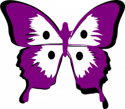 Purple/blk Butterfly With Dots Clip Art at Clker.com - vector clip ...