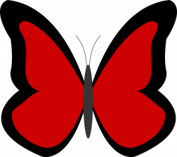 Red Butterfly Clipart