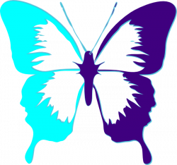 Butterfly Purple And Teal Clip Art at Clker.com - vector clip art ...