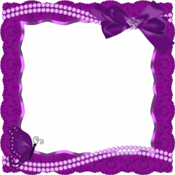 Transparent Frame with Butterfly Ribbon and Pearls | Gallery ...
