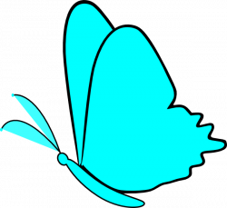 Simple Blue Butterfly Clip Art at Clker.com - vector clip art online ...