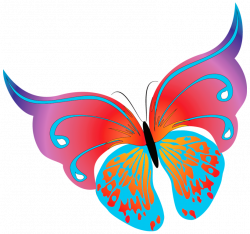 Painted Transparent Butterfly PNG Clipart | Photoscape Tubes Scrap ...