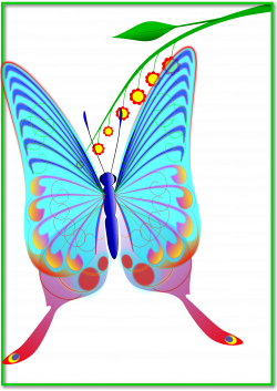 Clipart - Clear Wing Butterfly