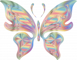 Clipart - Prismatic Butterfly 17 Variation 3 No Background