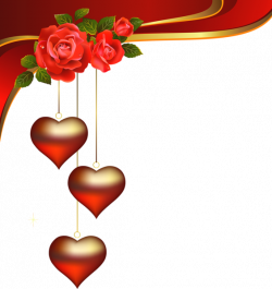 Decorative Hearts Pendants with Roses Element PNG Clipart | PNG MIX ...