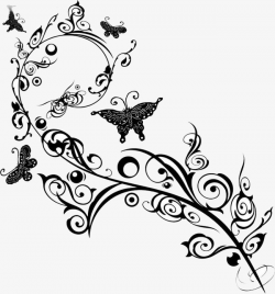 Download Free png Butterfly Vine, Butterfly Clipart, Vine ...