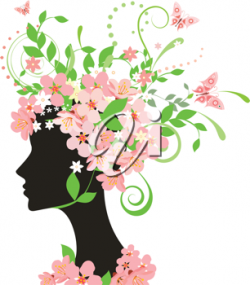 iCLIPART - Silhouette Clip Art Illustration of a Woman with ...