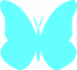 Aqua Butterfly Clip Art at Clker.com - vector clip art online ...