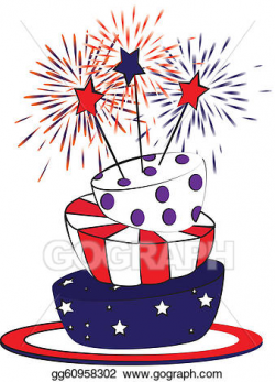 EPS Vector - 4th july cake. Stock Clipart Illustration ...