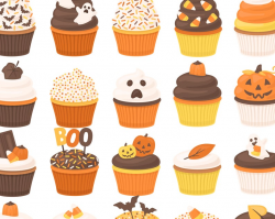 Candy Corn Cupcake Clipart, Autumn Halloween Clip Art, Fall Cupcake  Clipart, Pumpkin Spice Clip Art, Dessert Clipart, Commercial Use
