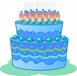 Blue birthday cake clip art clipart