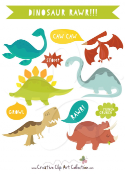 A cute Dinosaur clip art clipart set from Creative Clip Art ...