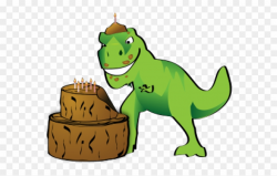 Dinosaurs Clipart Cake - T Rex Eating Chocolate - Png ...