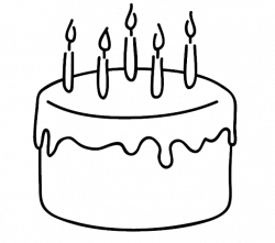 28+ Collection of Simple Drawing Of Birthday Cake | High quality ...
