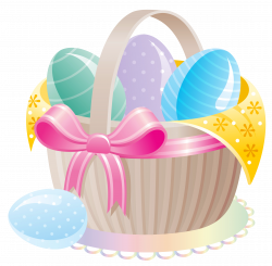 Delicate Basket with Easter Eggs PNG Clipart | Gallery Yopriceville ...