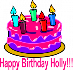 Happy Bday Holly Clip Art at Clker.com - vector clip art online ...