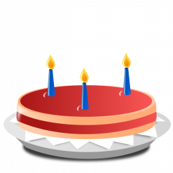 3 Candle Cake Icons PNG - Free PNG and Icons Downloads