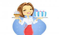 Cake Lady Clipart