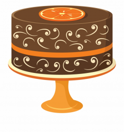 Free Birthday Cake Clip Art - Chocolate Orange Cake Clipart ...
