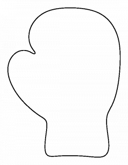 Boxing glove pattern. Use the printable outline for crafts, creating ...